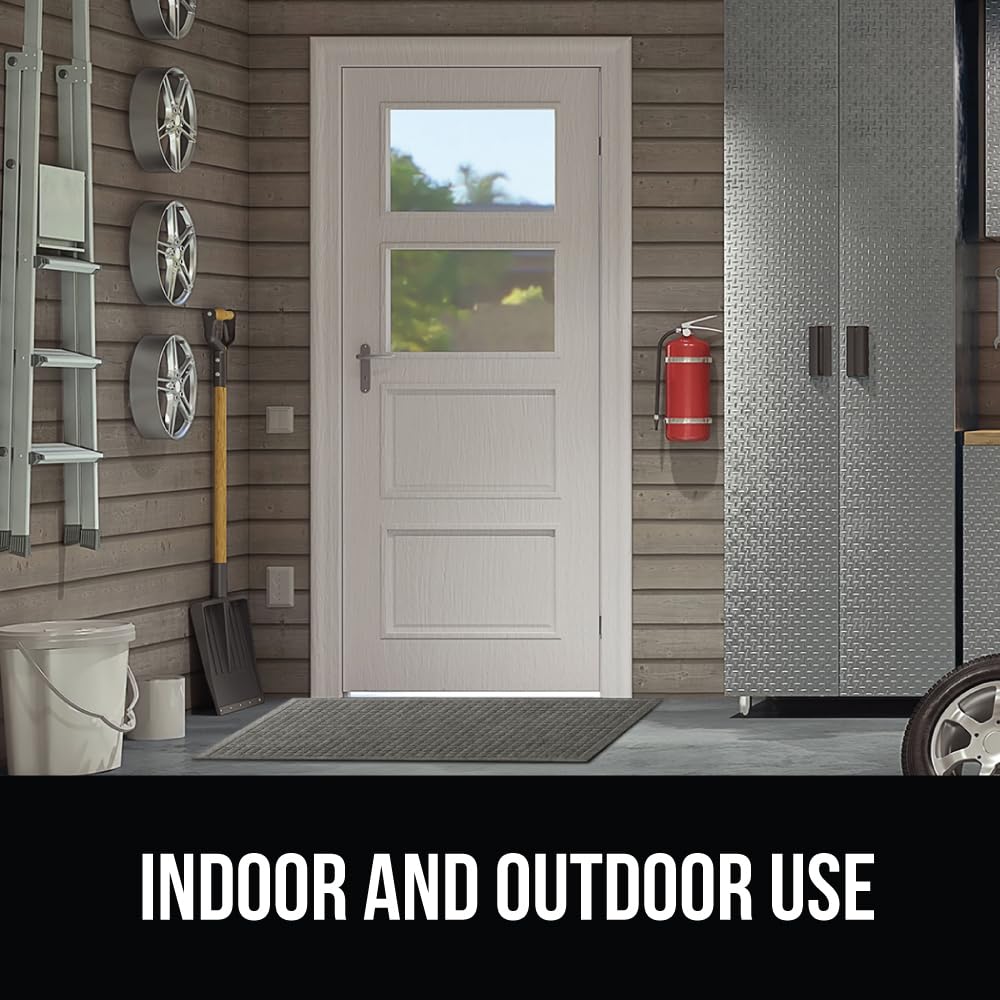 GORILLA GRIP HydroAbsorb Doormat low-profile design will not obstruct doors