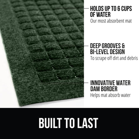 GORILLA GRIP HydroAbsorb doormat captures up to six cups of water