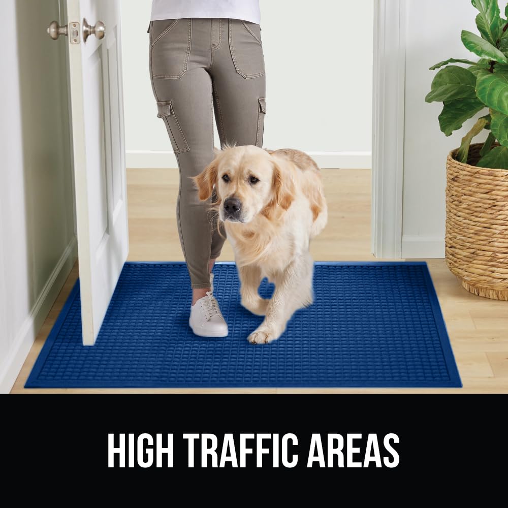 Gorilla Grip HydroABSORB low-profile 0.3 inch mat fits under doors