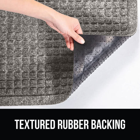 Gorilla Grip HydroAbsorb textured rubber backing keeps mat in place