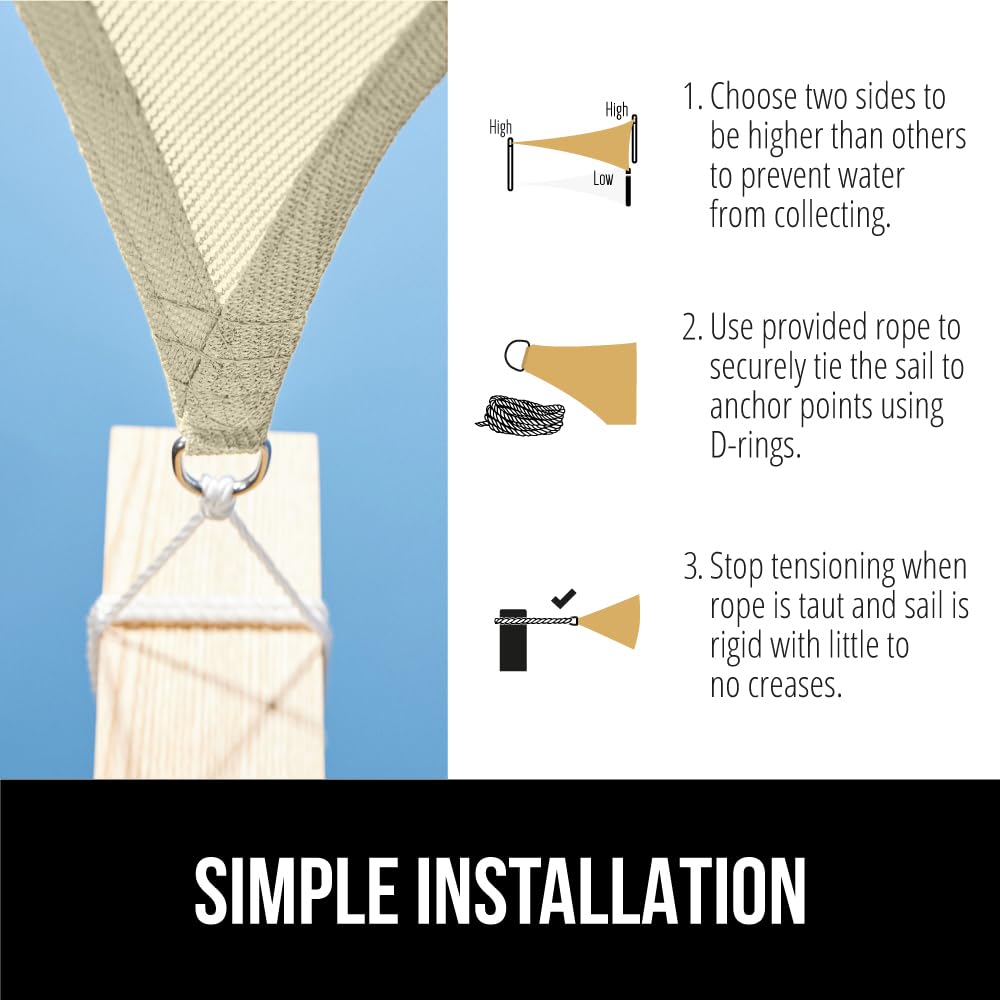 Gorilla Grip includes rope for quick outdoor installation
