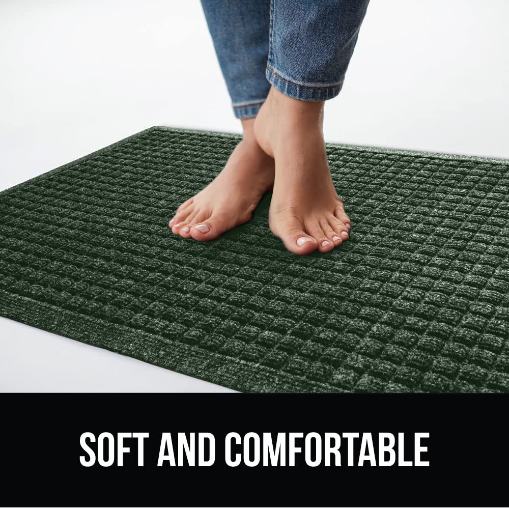 GORILLA GRIP indoor outdoor entry rug in green