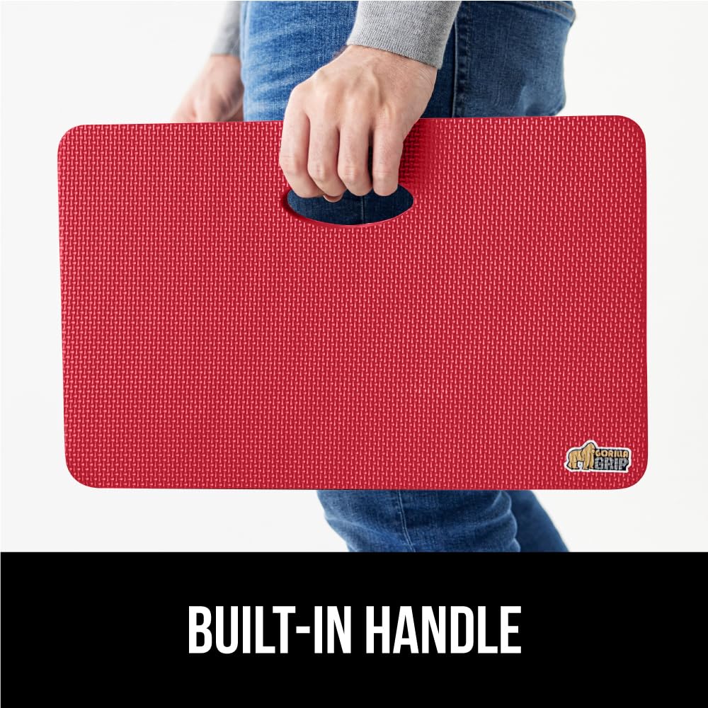 Gorilla Grip kneeling pad shown during baby bath time