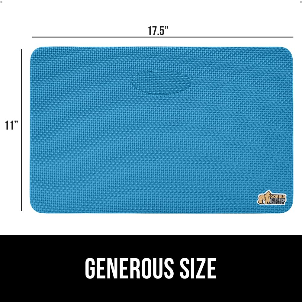 GORILLA GRIP blue kneeling pad offers comfortable support during tasks