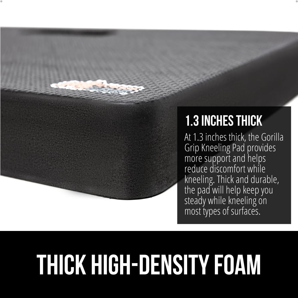 Gorilla Grip kneeling pad bottom view shows anti-slip design