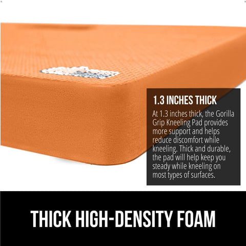 GORILLA GRIP kneeling pad dirt and water resistant protects against moisture.