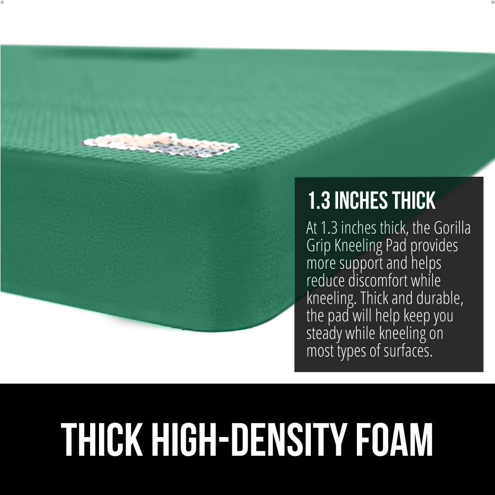 GORILLA GRIP kneeling pad foam close-up shows dense cushioning.