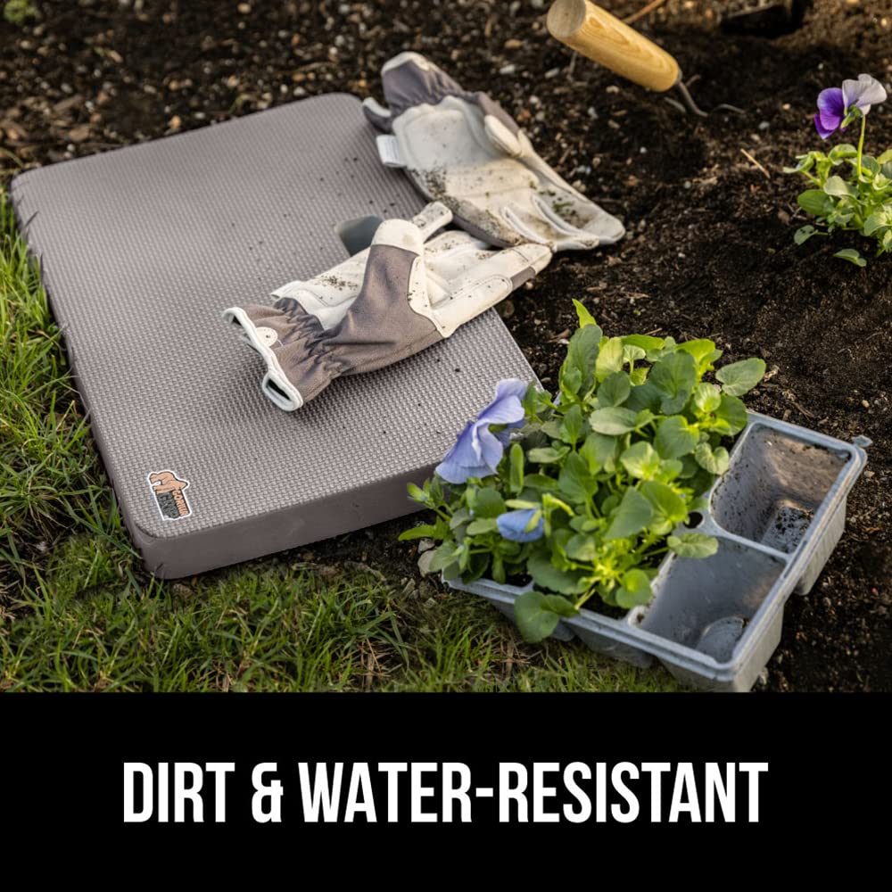 Gorilla Grip kneeling pad outdoor use area resists moisture and rocks