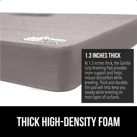 Gorilla Grip kneeling pad side view highlighting rugged outdoor durability