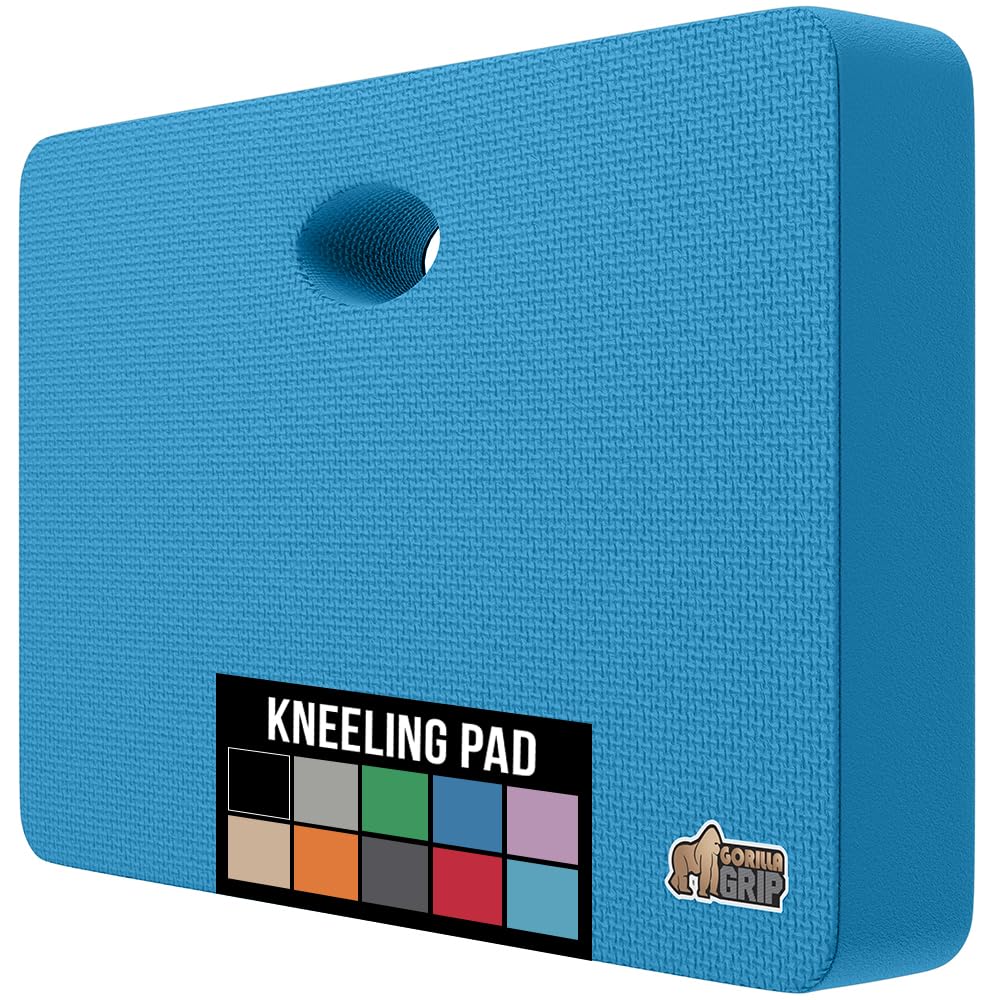 GORILLA GRIP kneeling pad top view highlights 1.3-inch thick high-density foam cushion