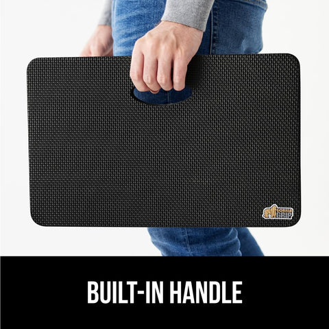 Gorilla Grip kneeling pad during workouts supports knees during stretches