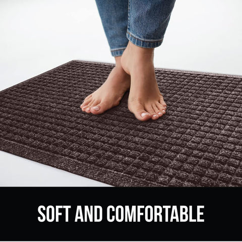 GORILLA GRIP mat's low-profile design lets doors open easily.