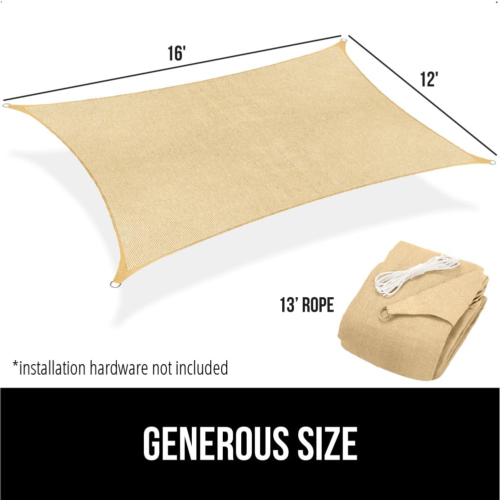 GORILLA GRIP natural-light opened sail demonstrates color and full shade coverage