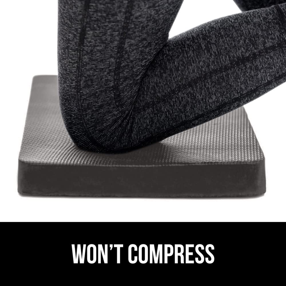 Patent-pending design of Gorilla Grip kneeling pad for durable support.