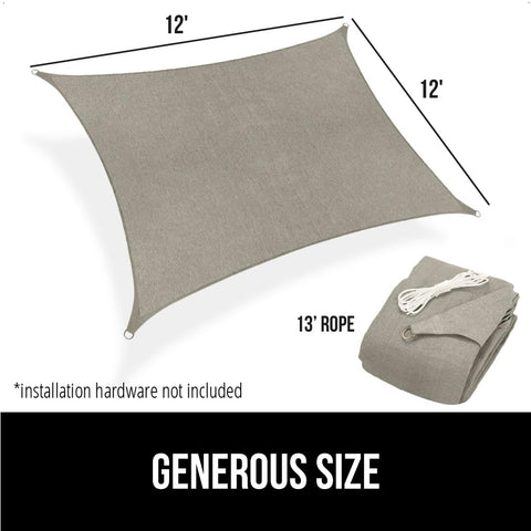 GORILLA GRIP versatile shade for patio, deck, and garden spaces.