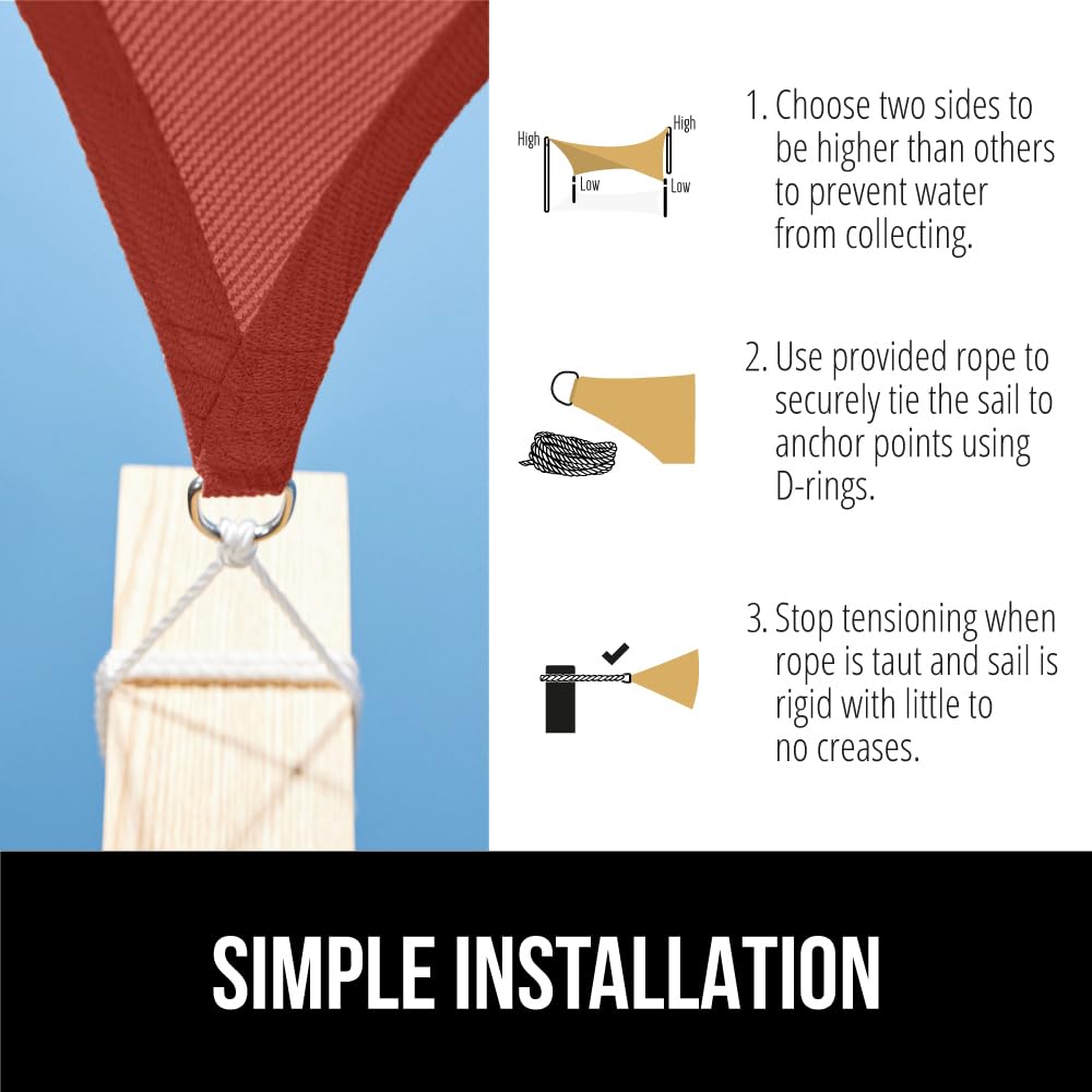 GORILLA GRIP 8x10 ft shade ideal for patios and decks