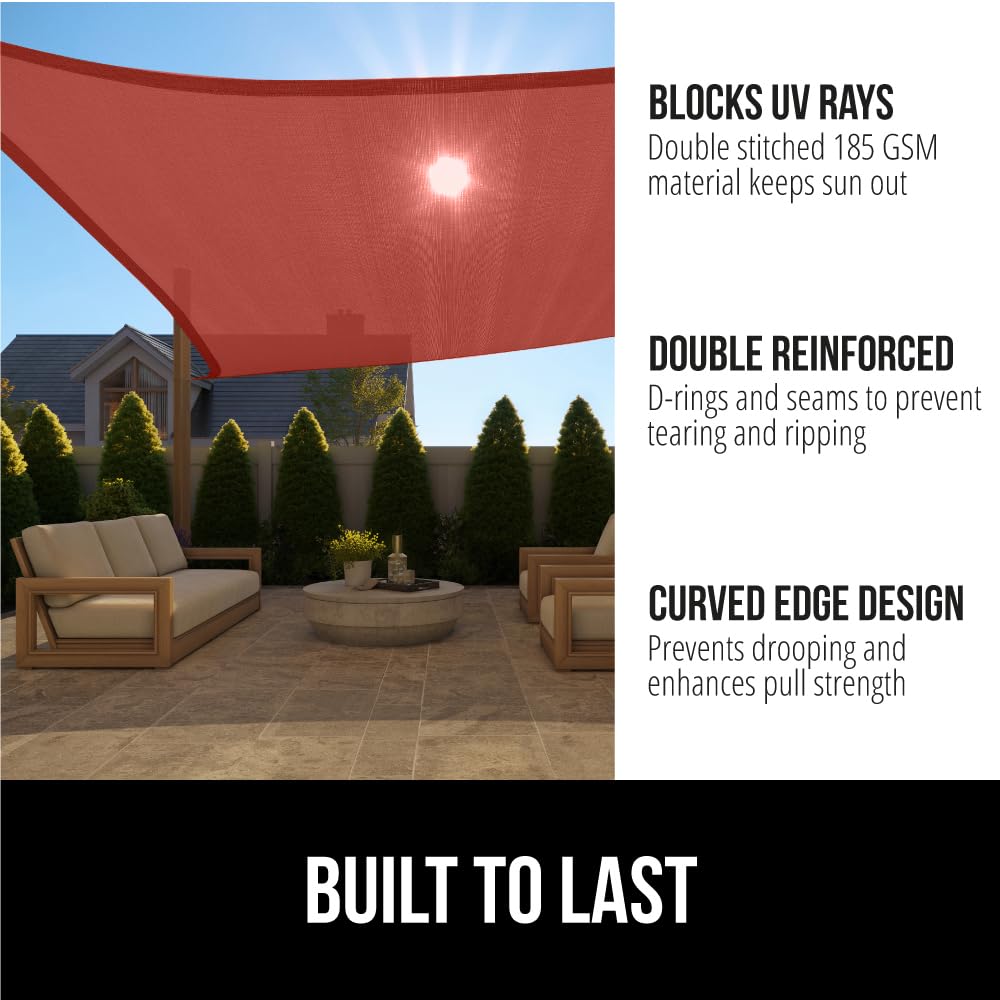 GORILLA GRIP rust-resistant D-rings at corners for durable outdoor setup