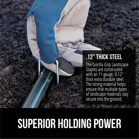 GORILLA GRIP galvanized coating resists rust for long lasting outdoor use.