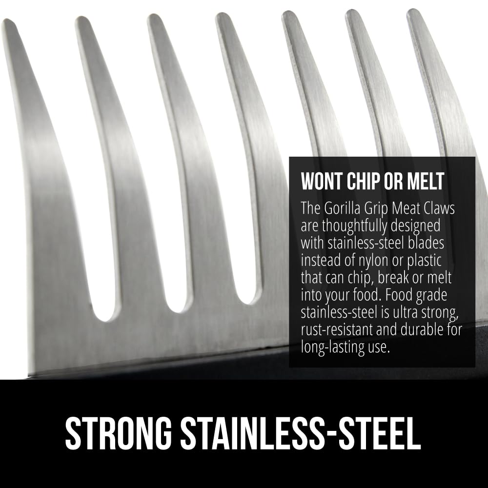 Seven-claw design for quicker, cleaner pulling of pork and beef