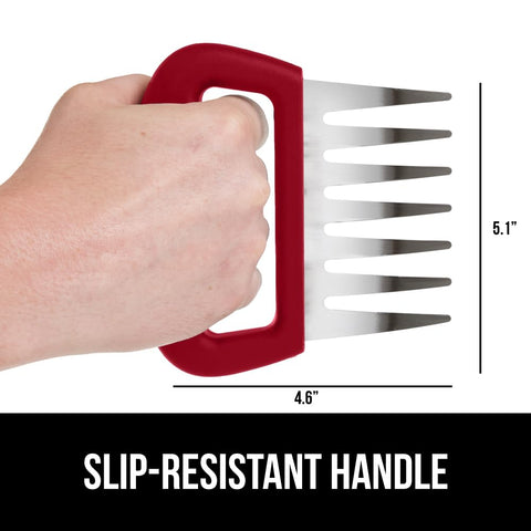 GORILLA GRIP seven-claw design delivers efficient shredding for tender pulled pork and sandwiches