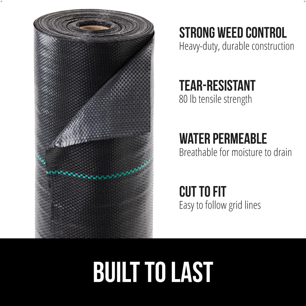Gorilla Grip tear-resistant fabric stands up to heavy use for weed control.