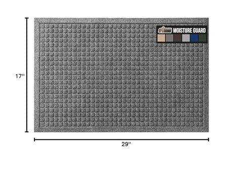 GORILLA GRIP Textured Rubber Backing mat stays in place on entryways