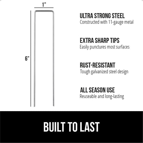 GORILLA GRIP ultra sharp 6 inch tips ease soil penetration for faster installation.