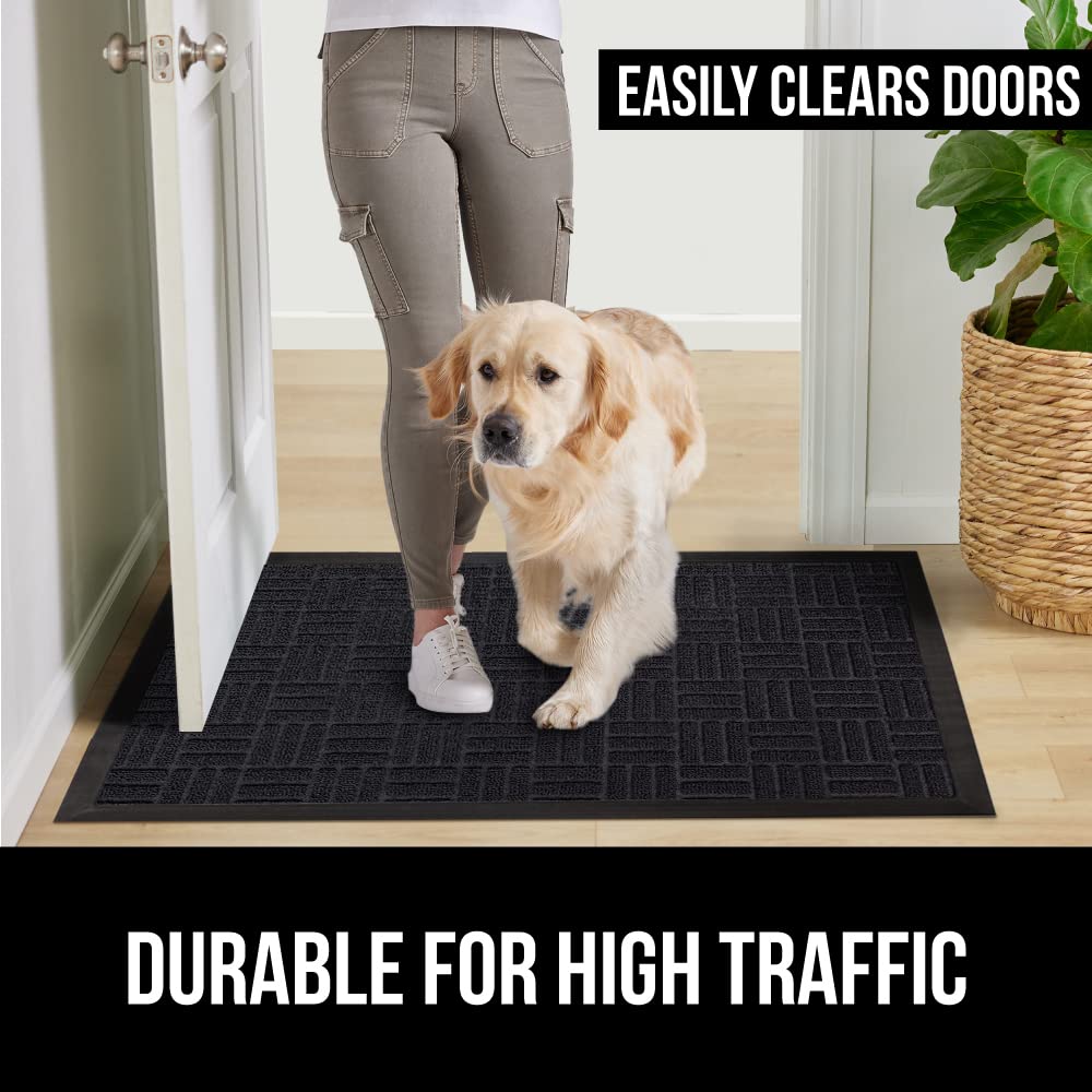 GORILLA GRIP WeatherMAX doormat outdoor indoor use for year-round protection.