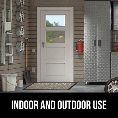 Gorilla Grip WeatherMAX doormat 29x17 size fits standard entryways.