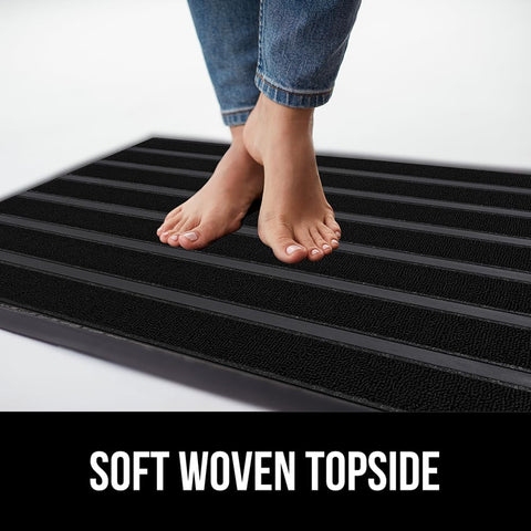 GORILLA GRIP WeatherMAX doormat 29x17 inch size fits standard doors.