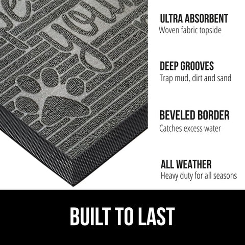 GORILLA GRIP WeatherMAX doormat close-up grooves capture dirt