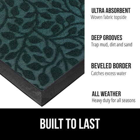 Gorilla Grip WeatherMAX doormat close-up shows deep grooves for dirt capture.