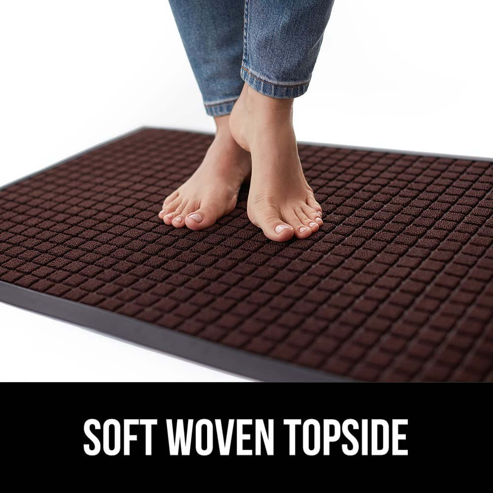Gorilla Grip WeatherMax doormat coffee weather resistance in snow and rain