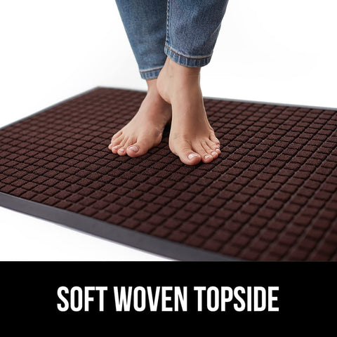 Gorilla Grip WeatherMax doormat coffee weather resistance in snow and rain