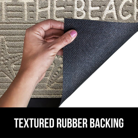 Gorilla Grip WeatherMAX doormat dirt capture through durable woven surface.