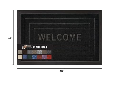 GORILLA GRIP WeatherMAX doormat dirt-trapping grooves protect interior flooring