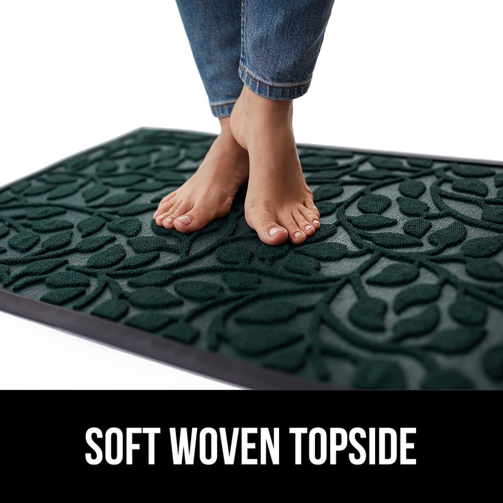 Gorilla Grip WeatherMAX doormat captures mud and moisture before entering.