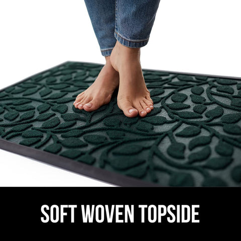 Gorilla Grip WeatherMAX doormat captures mud and moisture before entering.
