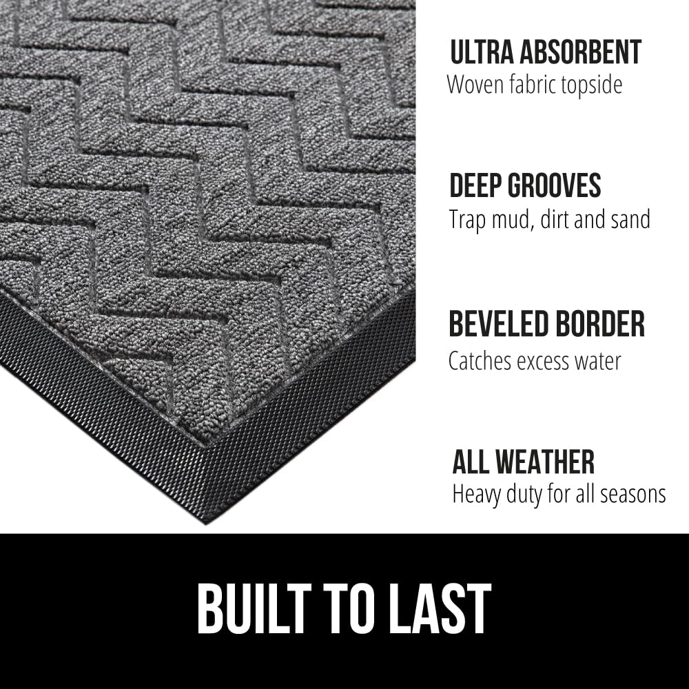Gorilla Grip WeatherMAX mat traps mud before it enters the home