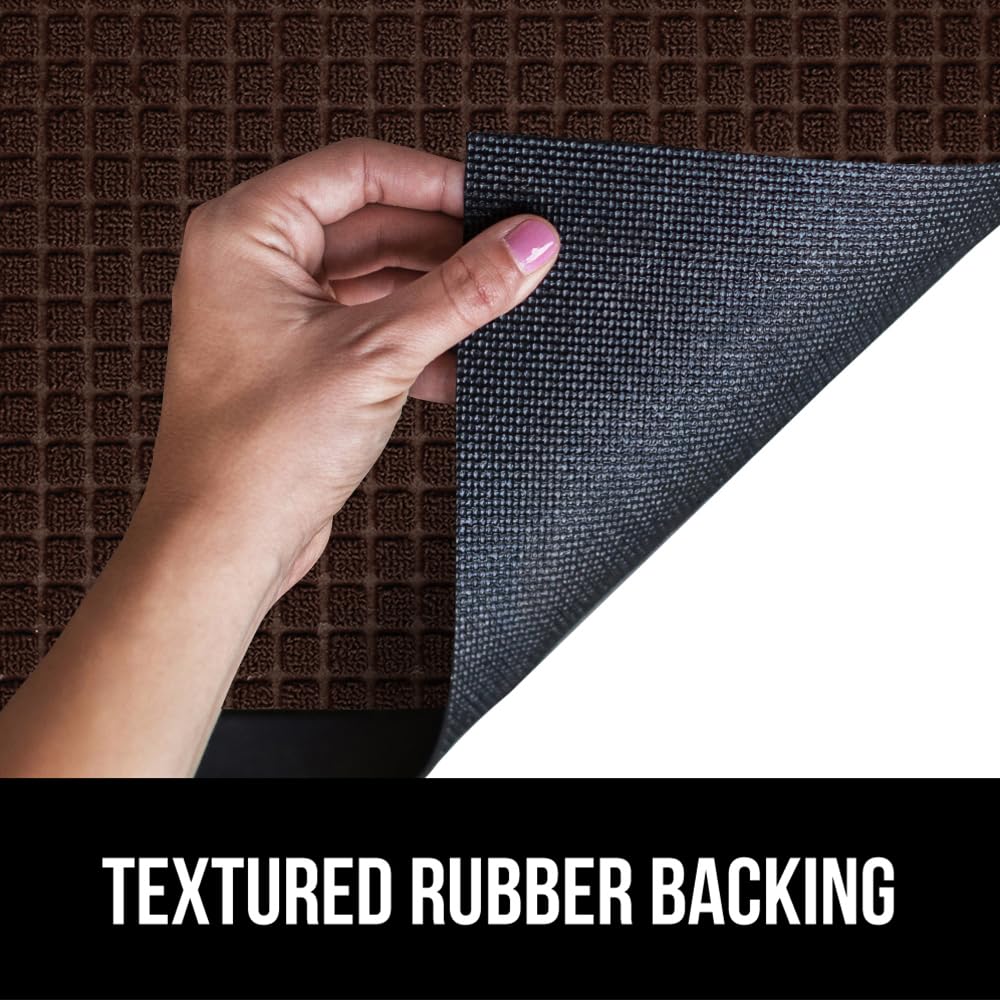 Gorilla Grip WeatherMAX easy-clean surface is ideal for outdoor entrances.