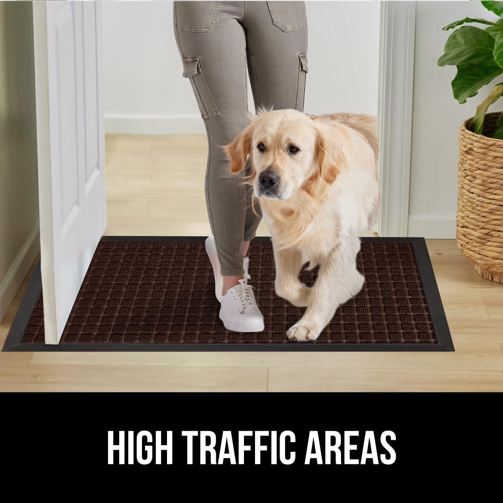 Gorilla Grip WeatherMAX low-profile mat fits under most doors.