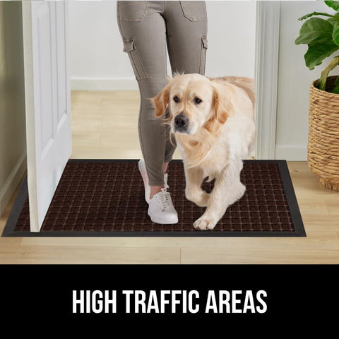 Gorilla Grip WeatherMAX low-profile mat fits under most doors.
