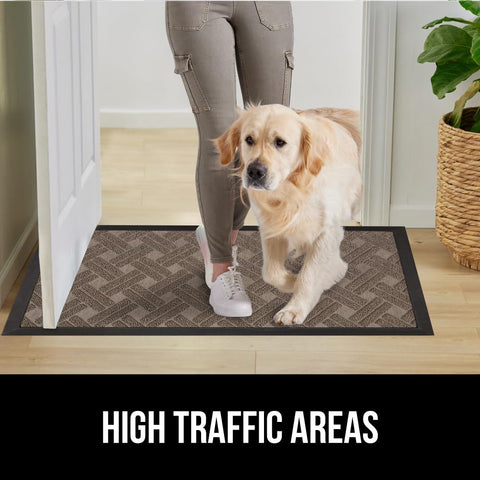 Gorilla Grip WeatherMax doormat low-profile edge ensures easy door clearance.