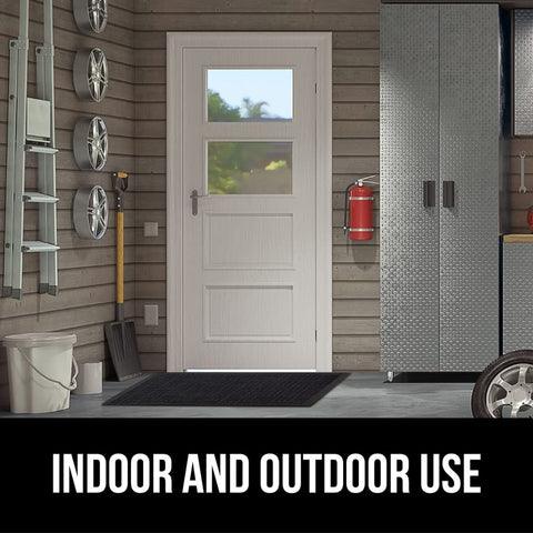 Gorilla Grip WeatherMAX Midnight Maze mat complements modern entryways with stain resistance