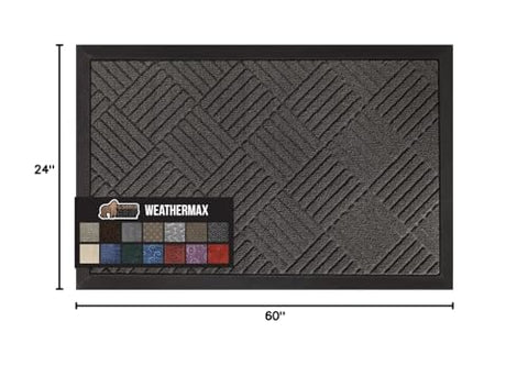 Gorilla Grip WeatherMAX doormat moisture channel dries shoes before entering
