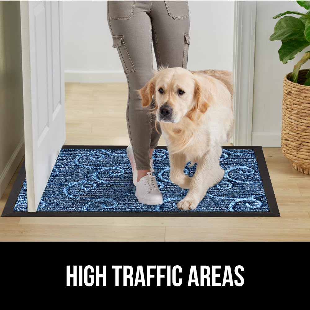 Gorilla Grip WeatherMAX doormat is low-profile for easy door clearance.