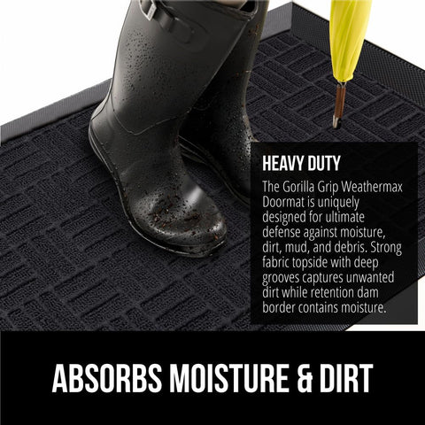 Natural rubber backing of WeatherMAX provides tear resistance