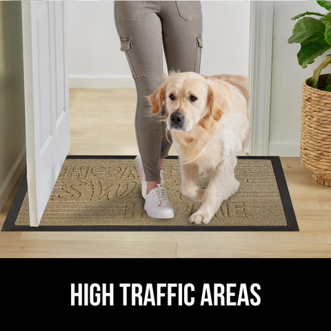 GORILLA GRIP WeatherMAX wide-entry mat on porch, ideal for high-traffic areas.