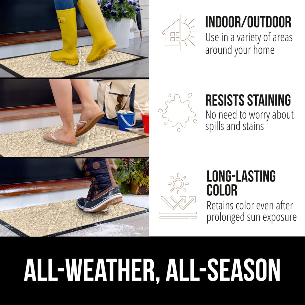 GORILLA GRIP WeatherMAX top side resists stains, keeping entryways clean season after season.