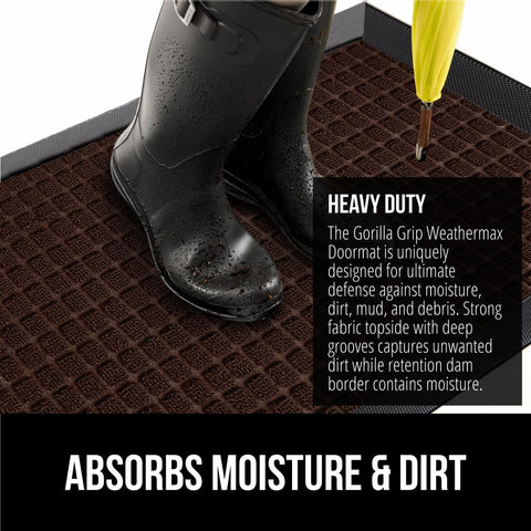 Gorilla Grip WeatherMAX stain-resistant top preserves color through seasons.